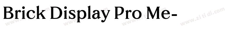 Brick Display Pro Me字体转换